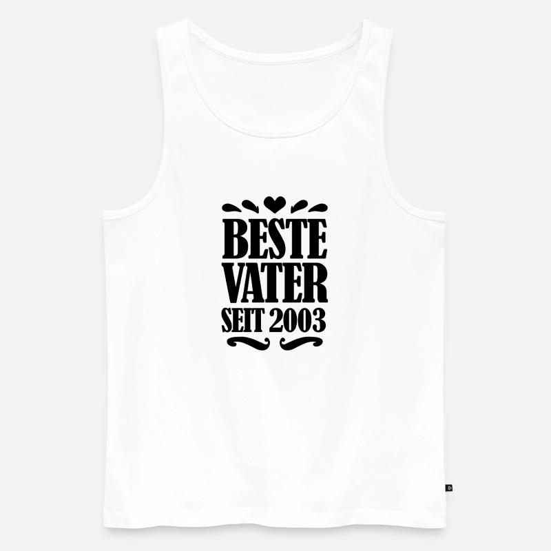 Bester Vater seit 2003 - Männer Premium Bio Tank Top - Weiß