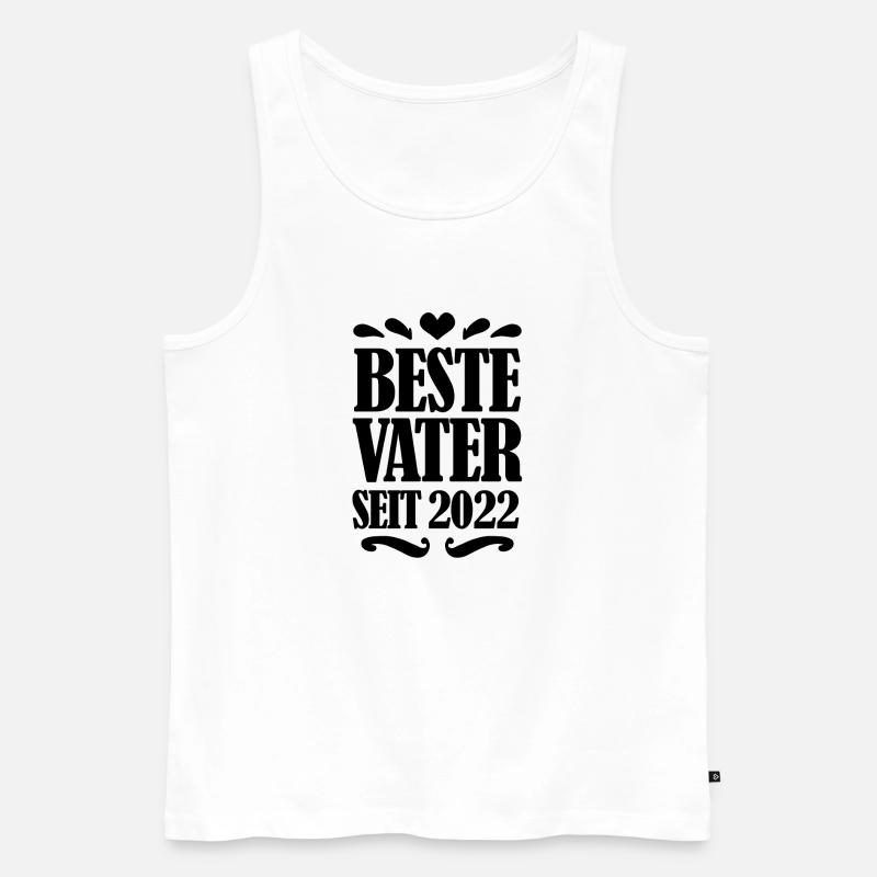 Bester Vater seit 2022 - Männer Premium Bio Tank Top - Weiß