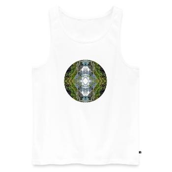 Nature Mandala Nouvelle-Zélande - Débardeur bio Premium Homme - blanc - Devant - AI Model Male 178 light (178cm)