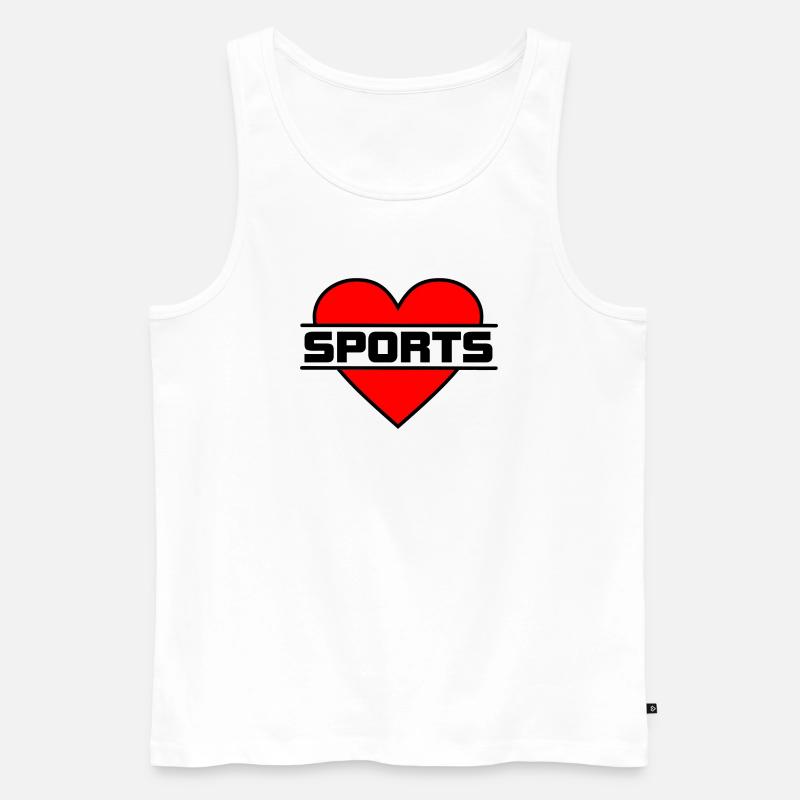 Liebe dich Herz 032 - Männer Premium Bio Tank Top - Weiß