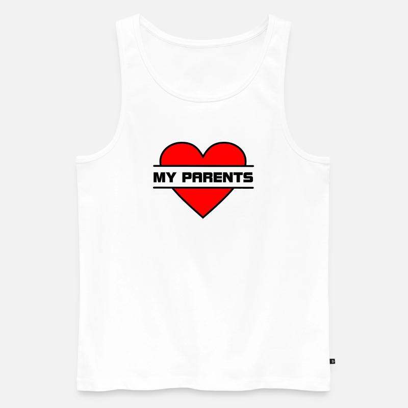 Liebe dein Herz 038 - Männer Premium Bio Tank Top - Weiß