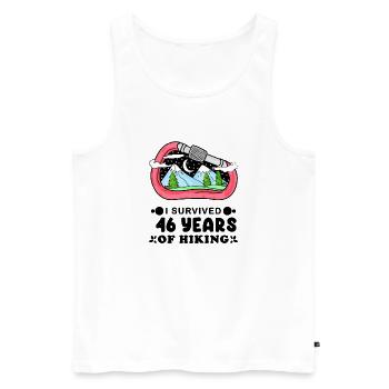 Berg Wanderer 46. Geburtstag 46 Jahre alt Geschenk - Männer Premium Bio Tank Top - Weiß - Vorne - AI Model Male 178 light (178cm)