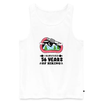 Berg Wanderer 56. Geburtstag 56 Jahre alt Geschenk - Männer Premium Bio Tank Top - Weiß - Vorne - Michal (187cm)