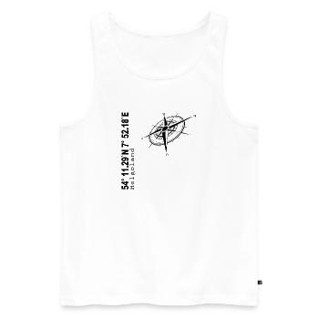 Helgoland - Männer Premium Bio Tank Top - Weiß - Vorne - AI Model Male 178 light (178cm)