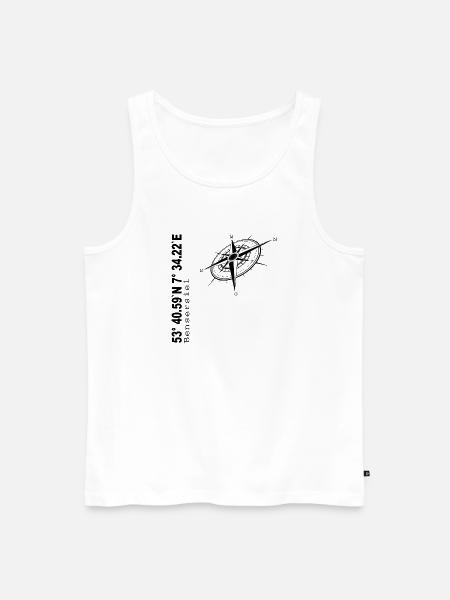 Bensersiel - Männer Premium Bio Tank Top - Weiß
