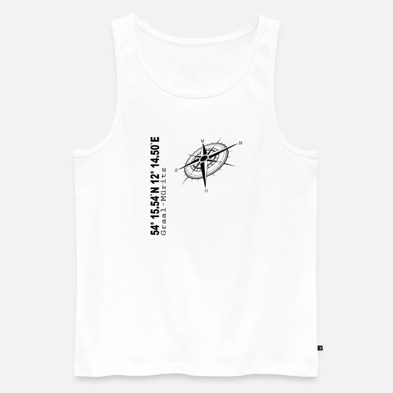 Graal-Müritz - Männer Premium Bio Tank Top - Weiß