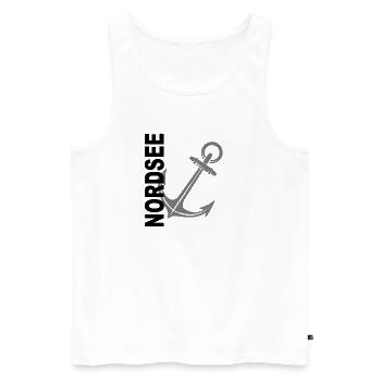 Nordsee - Männer Premium Bio Tank Top - Weiß - Vorne - Michal (187cm)