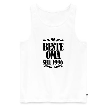 Beste Oma seit 1996 - Oma Geschenk - Männer Premium Bio Tank Top - Weiß - Vorne - Michal (187cm)