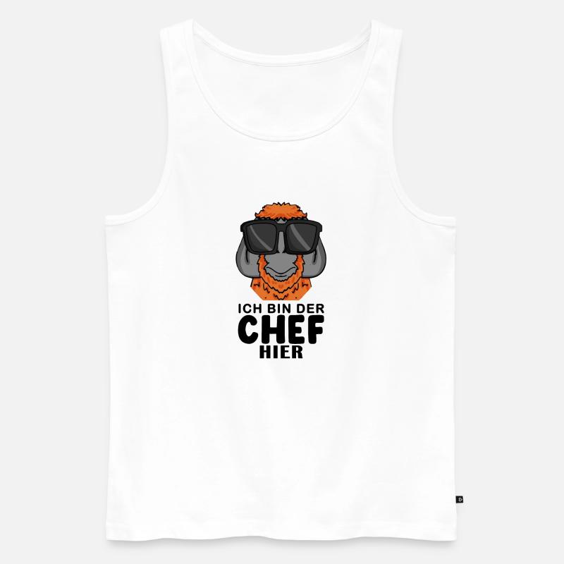 Cool Affe Chef Spruch Sonnenbrille - Männer Premium Bio Tank Top - Weiß