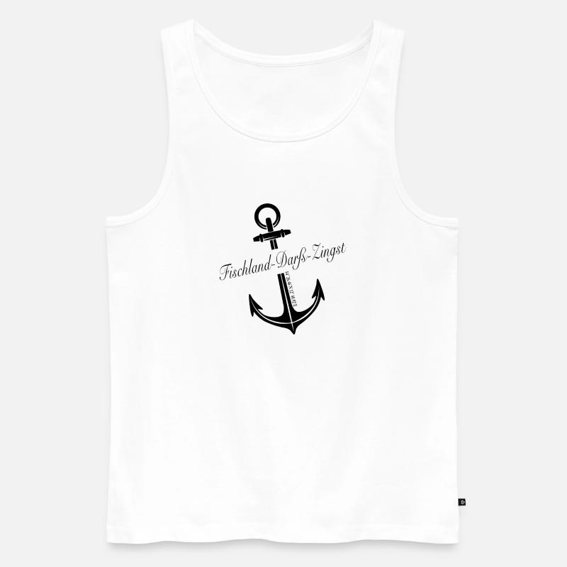 Fischland Darß Zingst - Männer Premium Bio Tank Top - Weiß