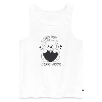 I love you bearish very retro-valentines - Men's Premium Organic Tank Top - white - Front - AI Model Male 178 light (178cm)