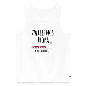 werdender Zwillingsuropa Schwangerschaft Zwillinge - Männer Premium Bio Tank Top - Weiß - Vorne - Michal (187cm)