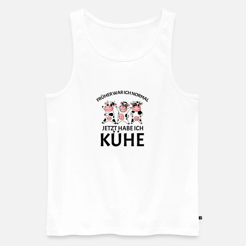 Kuh Kühe Rind - Männer Premium Bio Tank Top - Weiß