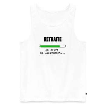 Retraite en cours de chargement - Débardeur bio Premium Homme - blanc - Devant - Michal (187cm)