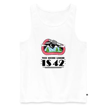 42. Geburtstag Berge 42 Jahre alt Berg Wandern - Männer Premium Bio Tank Top - Weiß - Vorne - Michal (187cm)