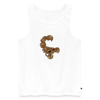 Scorpion Skorpion Sternzeichen - Männer Premium Bio Tank Top - Weiß - Vorne - AI Model Male 178 light (178cm)