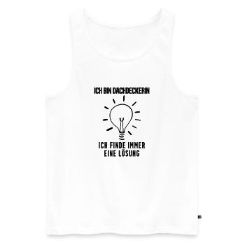 Dachdeckerin Geschenk - Männer Premium Bio Tank Top - Weiß - Vorne - Michal (187cm)