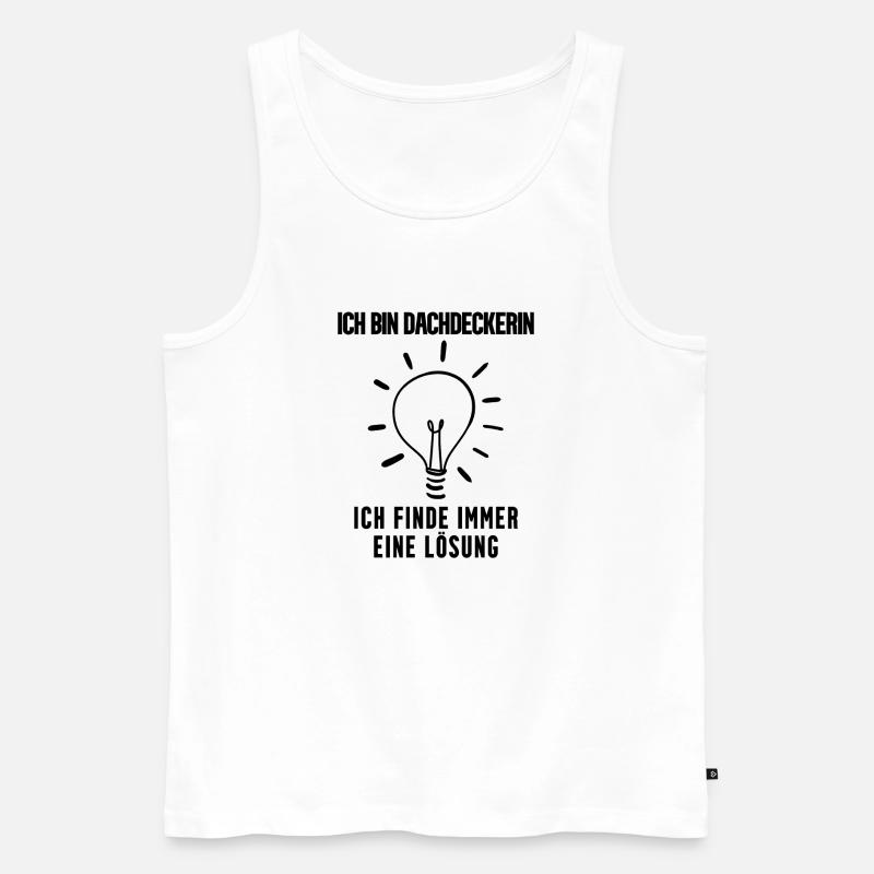 Dachdeckerin Geschenk - Männer Premium Bio Tank Top - Weiß