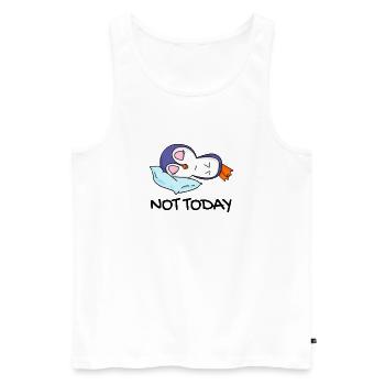 Nicht heute Pinguin Faul Geschenk Schlaf Schlafen - Männer Premium Bio Tank Top - Weiß - Vorne - Michal (187cm)