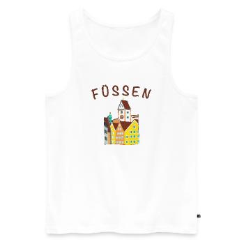 Füssen, romantic old town, castle, Bavaria - Men's Premium Organic Tank Top - white - Front - AI Model Male 178 light (178cm)