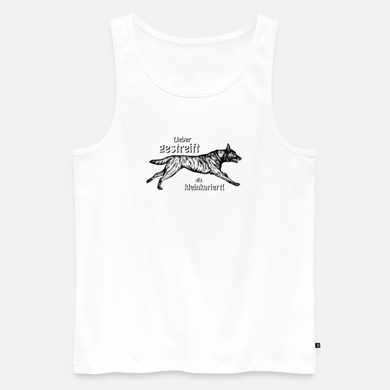 Lieber gestreift als kleinkariert - 2 - Männer Premium Bio Tank Top - Weiß