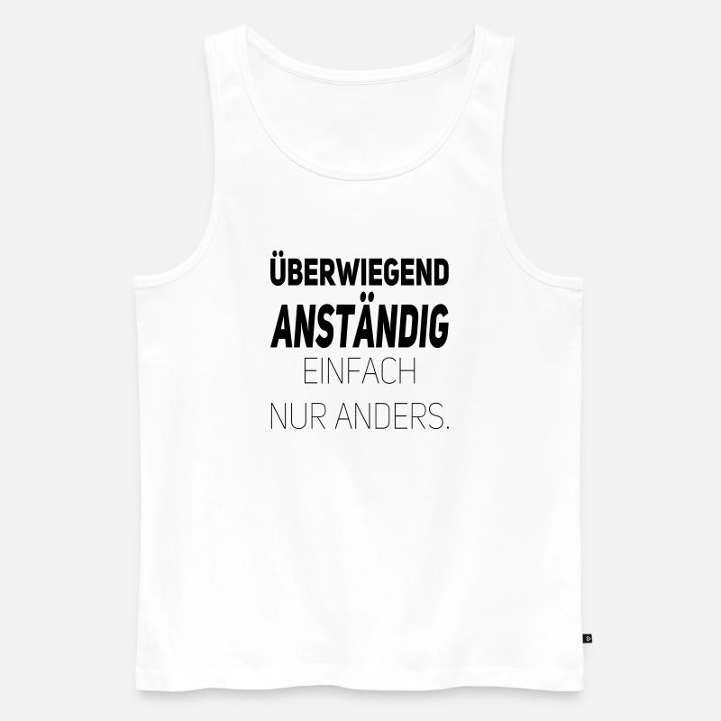 Anständig einfach nur anders - Männer Premium Bio Tank Top - Weiß