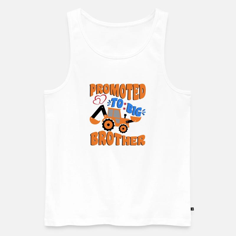 Zum großen Bruder befördert - Männer Premium Bio Tank Top - Weiß
