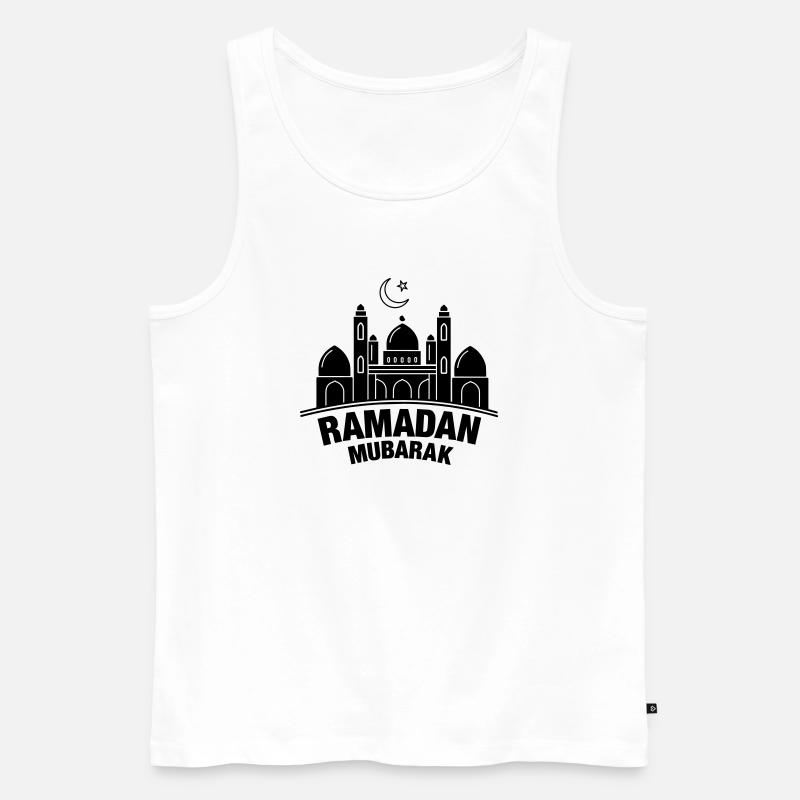 Ramadan Mubarak - Männer Premium Bio Tank Top - Weiß