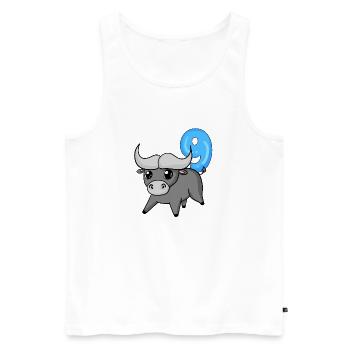 9 years old - 9th birthday with animal motif - Men's Premium Organic Tank Top - white - Front - Michal (187cm)