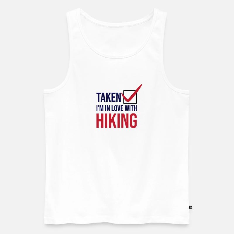 Wanderwege Klettern Wandern Wanderer Statement - Männer Premium Bio Tank Top - Weiß