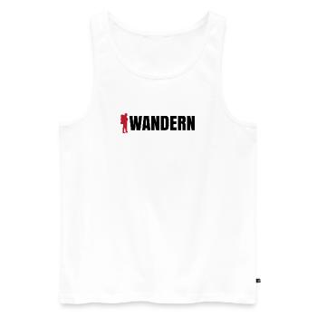 Wanderwege Wandern Spruch Touren Naturerlebnis - Männer Premium Bio Tank Top - Weiß - Vorne - AI Model Male 178 light (178cm)