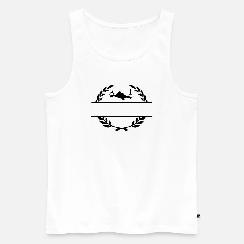 Lorbeerkranzwender in den Ringen - Männer Premium Bio Tank Top - Weiß