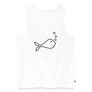 SARDINE. FISH. APRIL FOOL. EASTER. SEA - Men's Premium Organic Tank Top - white - Front - Michal (187cm)