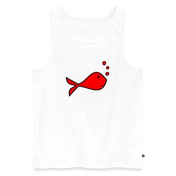 SARDINE. FISH. APRIL FOOL. EASTER. SEA - Men's Premium Organic Tank Top - white - Front - Michal (187cm)