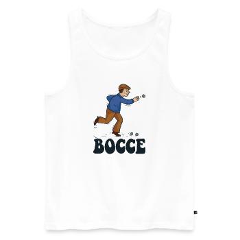 Bocce Spruch Bocce Ball mit Jack Bocci Game Bocce - Männer Premium Bio Tank Top - Weiß - Vorne - AI Model Male 178 light (178cm)