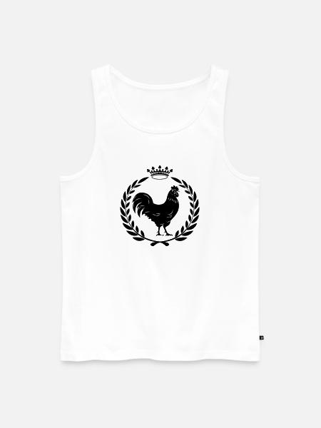 Schwarze Krone - Männer Premium Bio Tank Top - Weiß