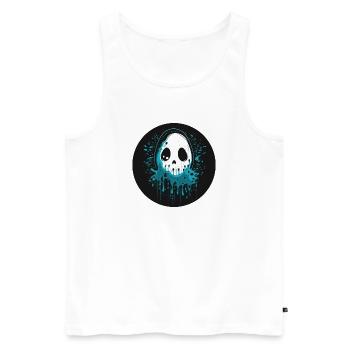 Geist - Männer Premium Bio Tank Top - Weiß - Vorne - Michal (187cm)