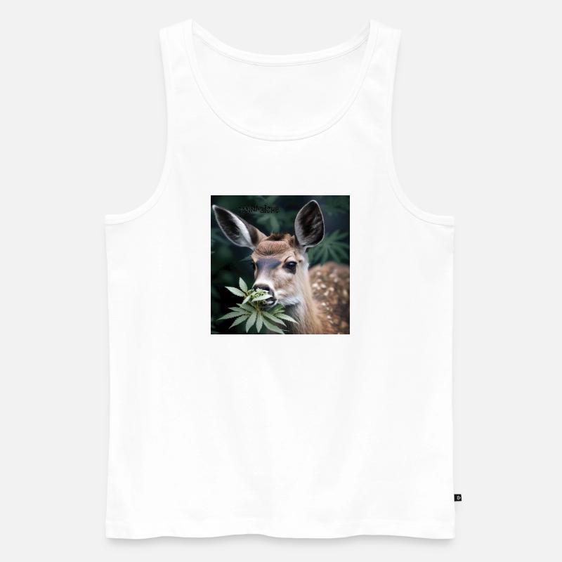 Cannabiche 07 mit Tippfehler - Männer Premium Bio Tank Top - Weiß