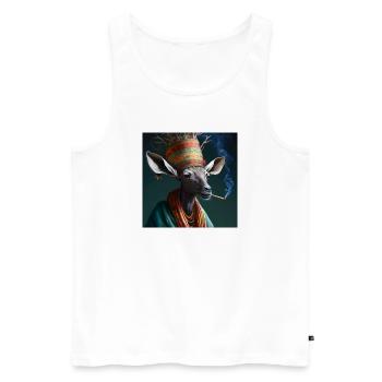 Cannabiche 01 without typo - Men's Premium Organic Tank Top - white - Front - AI Model Male 178 light (178cm)