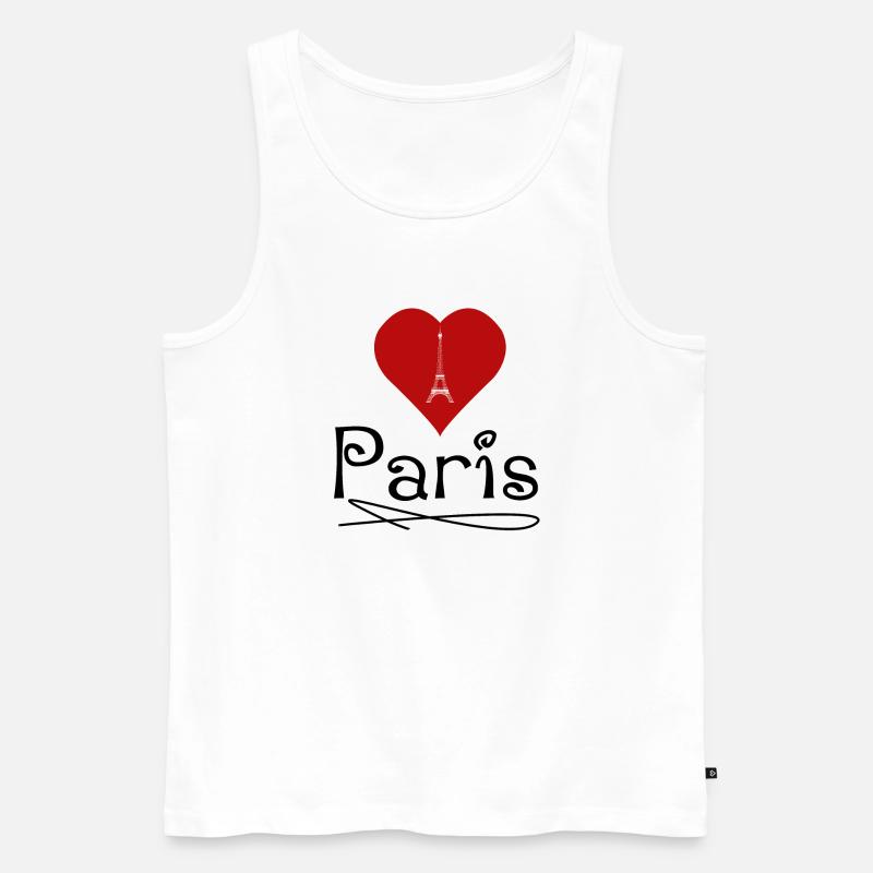Ich liebe Paris - Männer Premium Bio Tank Top - Weiß