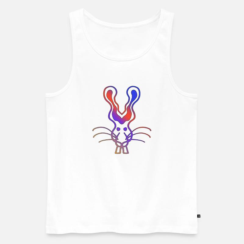 Angry Rabbit - Männer Premium Bio Tank Top - Weiß