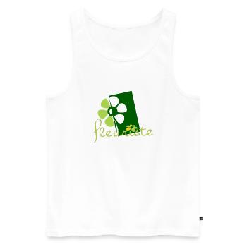Blumenhändler - Männer Premium Bio Tank Top - Weiß - Vorne - Michal (187cm)