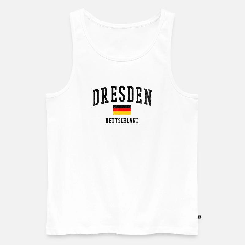 Dresden - Männer Premium Bio Tank Top - Weiß