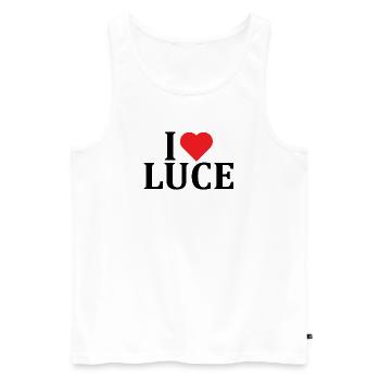Name T-Shirt I love Light T-Shirt Geschenkidee - Männer Premium Bio Tank Top - Weiß - Vorne - Michal (187cm)