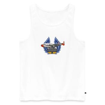 C-119 Flying Boxcar - Männer Premium Bio Tank Top - Weiß - Vorne - Michal (187cm)