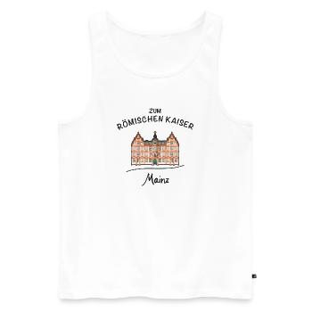 Mainz, Wahrzeichen Zum Römischen Kaiser - Männer Premium Bio Tank Top - Weiß - Vorne - AI Model Male 178 light (178cm)