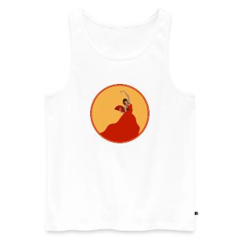 Flamenco Dancer 3 - Men's Premium Organic Tank Top - white - Front - Michal (187cm)