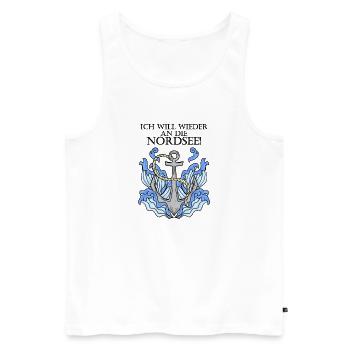 Nordsee - Männer Premium Bio Tank Top - Weiß - Vorne - Michal (187cm)
