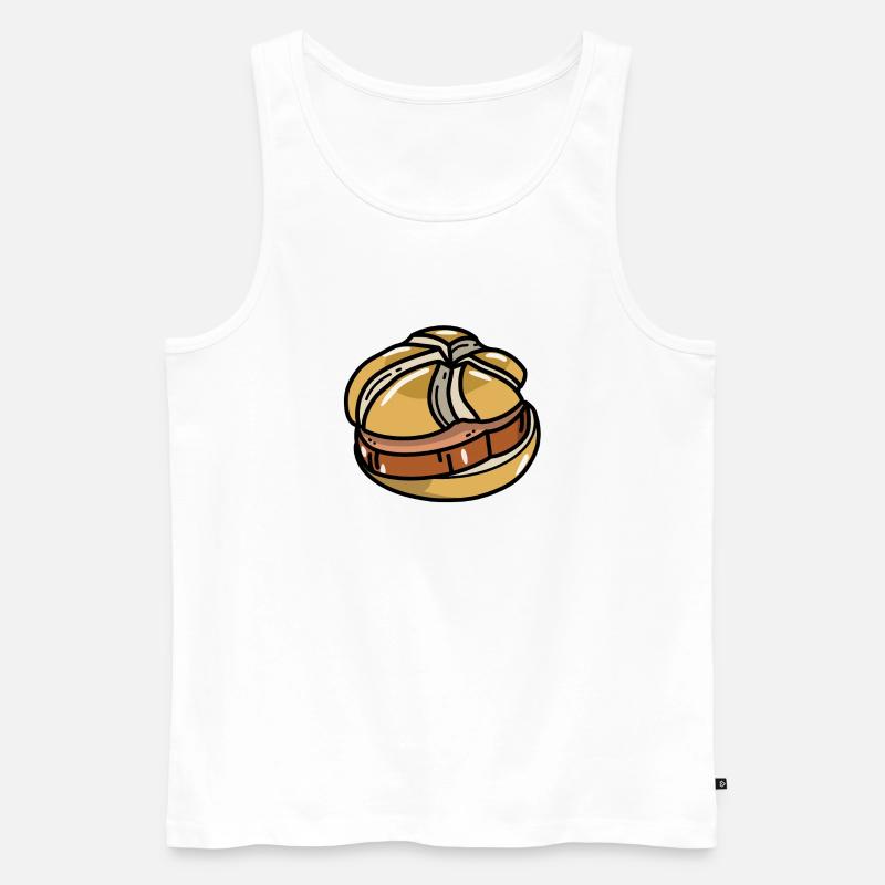 Leberkäse Brötchen Semmel Leberkäs Fleischkäse - Männer Premium Bio Tank Top - Weiß