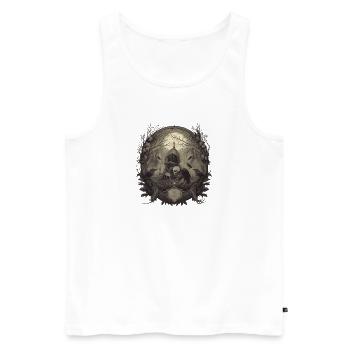 Gothic - Männer Premium Bio Tank Top - Weiß - Vorne - Michal (187cm)